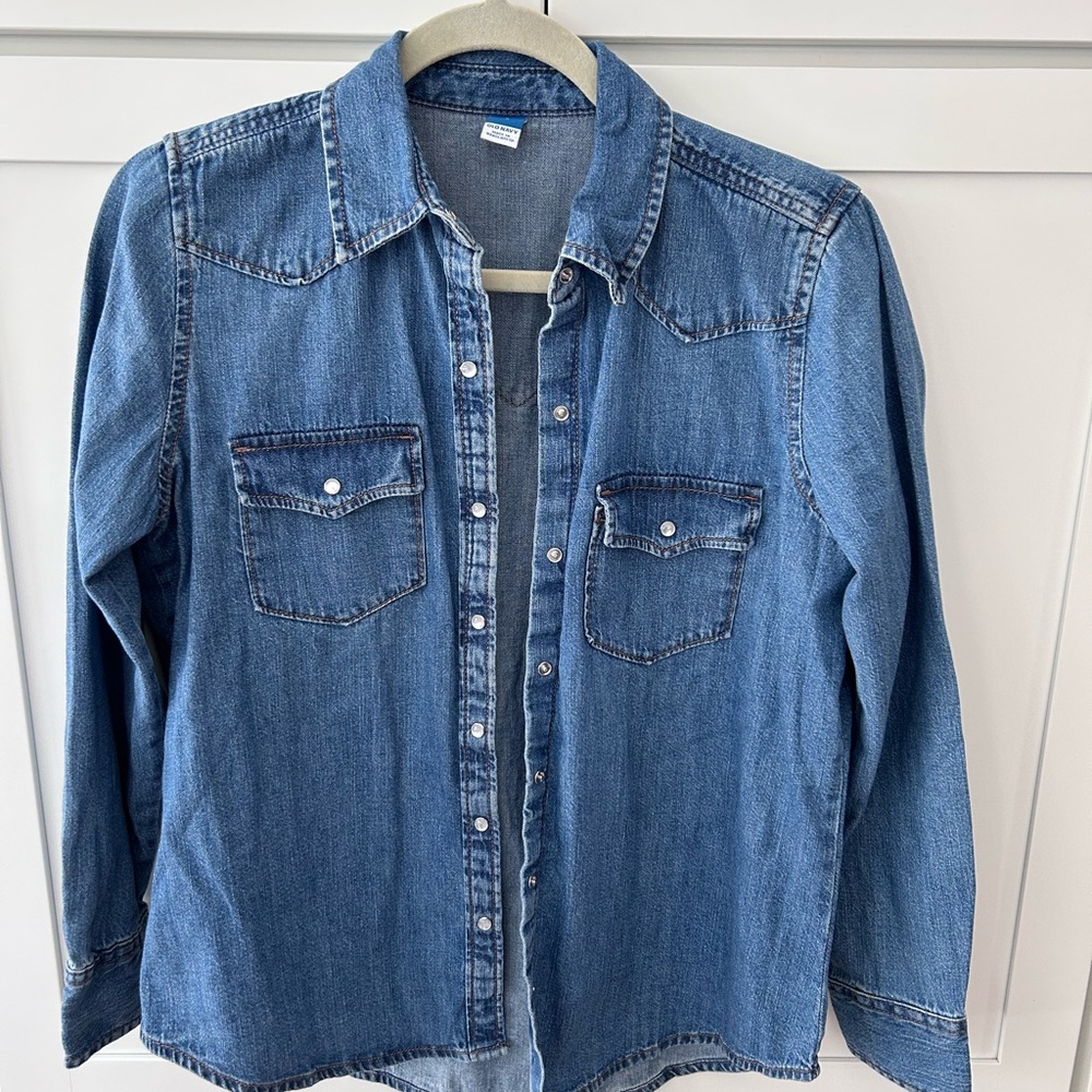 Old Navy Classic Blue Denim Shirt
